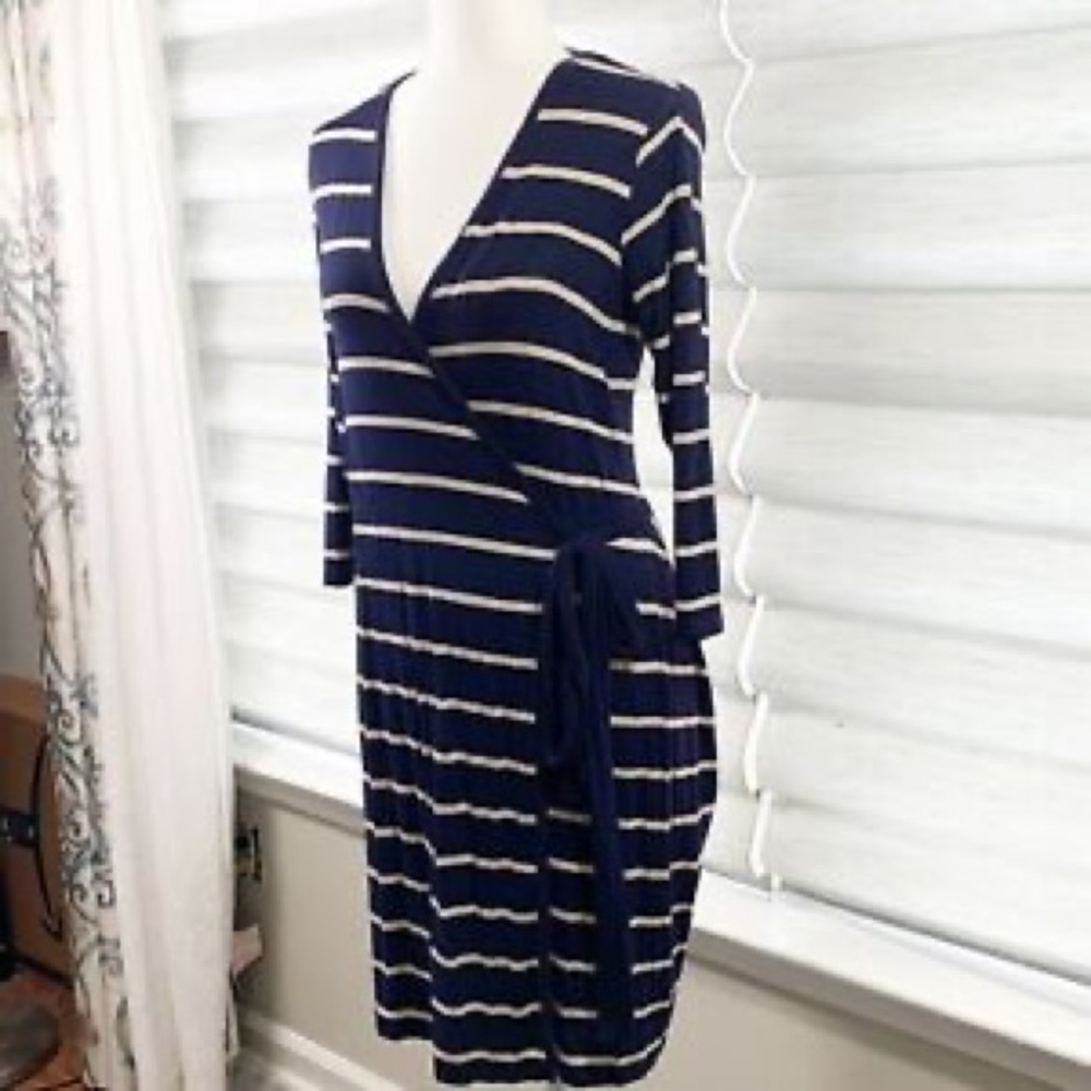 Calvin Klein Navy Short Wrap Dress (Size 10)